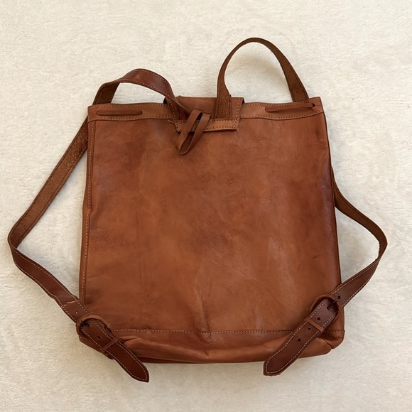 Vintage Handmade Leather Backpack - Picture 5 of 13
